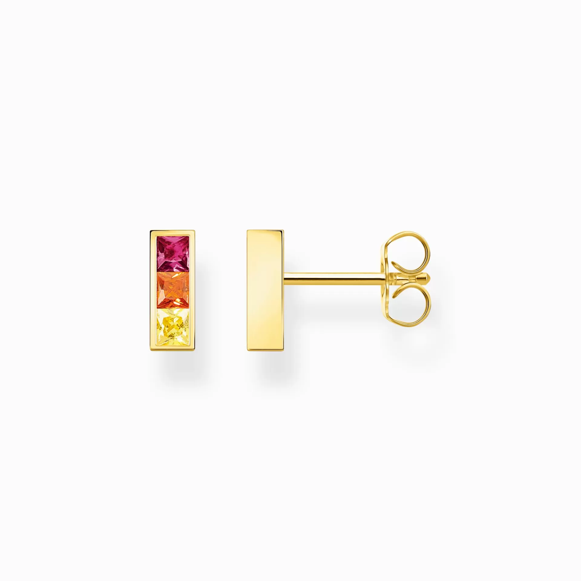 THOMAS SABO Stiftörhängen | Gåvor till henne<STIFT&OUML;RH&AUML;NGEN STENAR I F&AUML;RG GULD gult guldfargad, guld, orange, grön, blå, ljusblå, röd