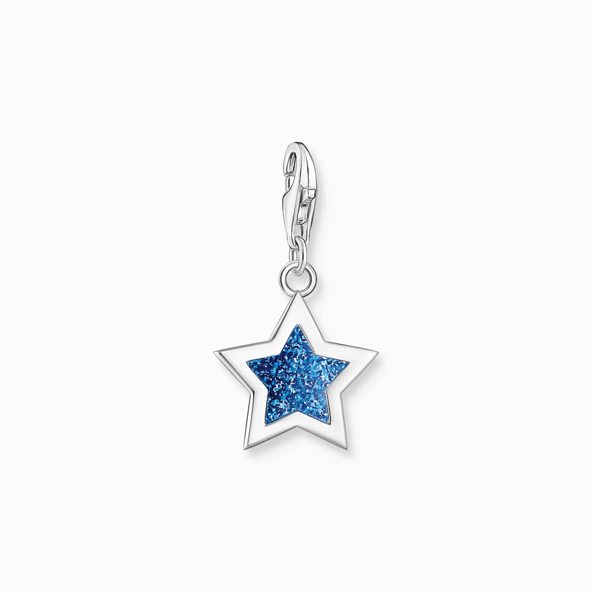 THOMAS SABO Charms | Charms<STJ&AUML;RN-CHARM-H&AUML;NGSMYCKEI M&OUML;RKBL&ARING;TT, SILVER silverfargad, mörkblå