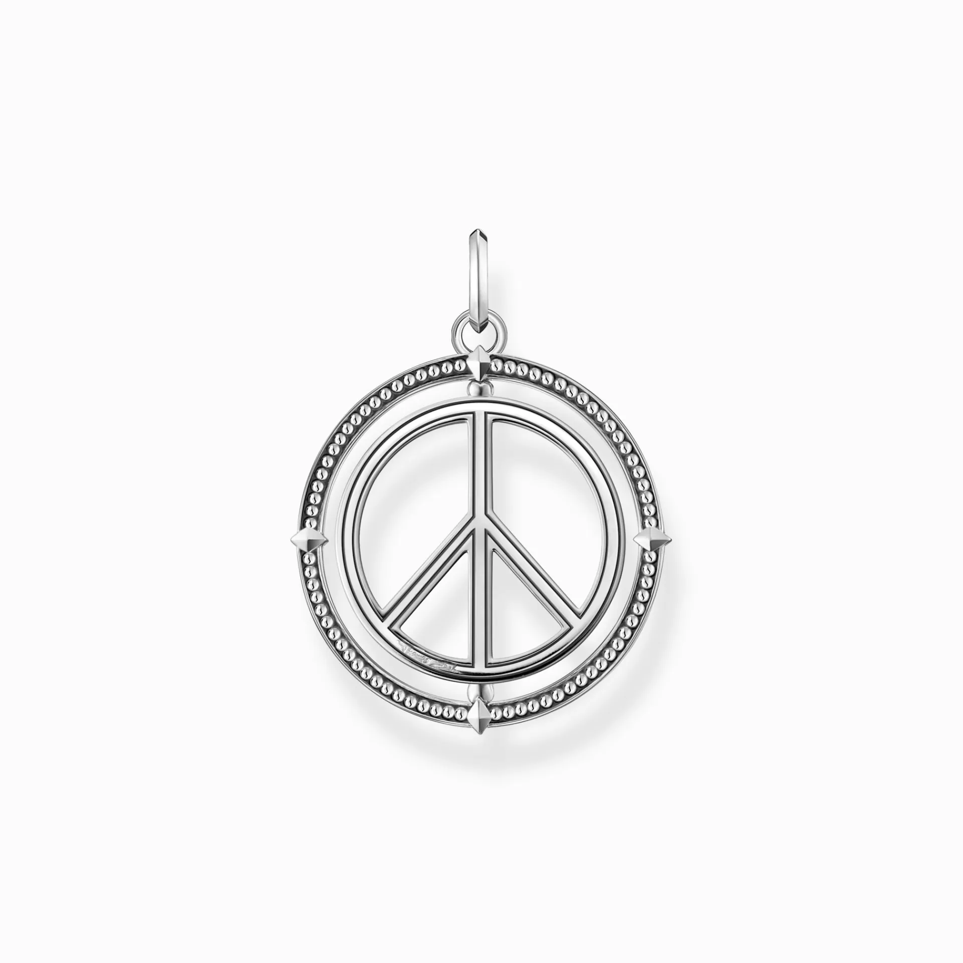 THOMAS SABO Halsband | Hängsmycken<SV&AUML;RTAT SILVERH&AUML;NGE MED FREDSTECKEN OCH F&AUML;RGGLADA STENAR silverfargad, ljusblå, blå, grön, ljusgrön, guld, brun, orange, röd, violett, vit, rosa
