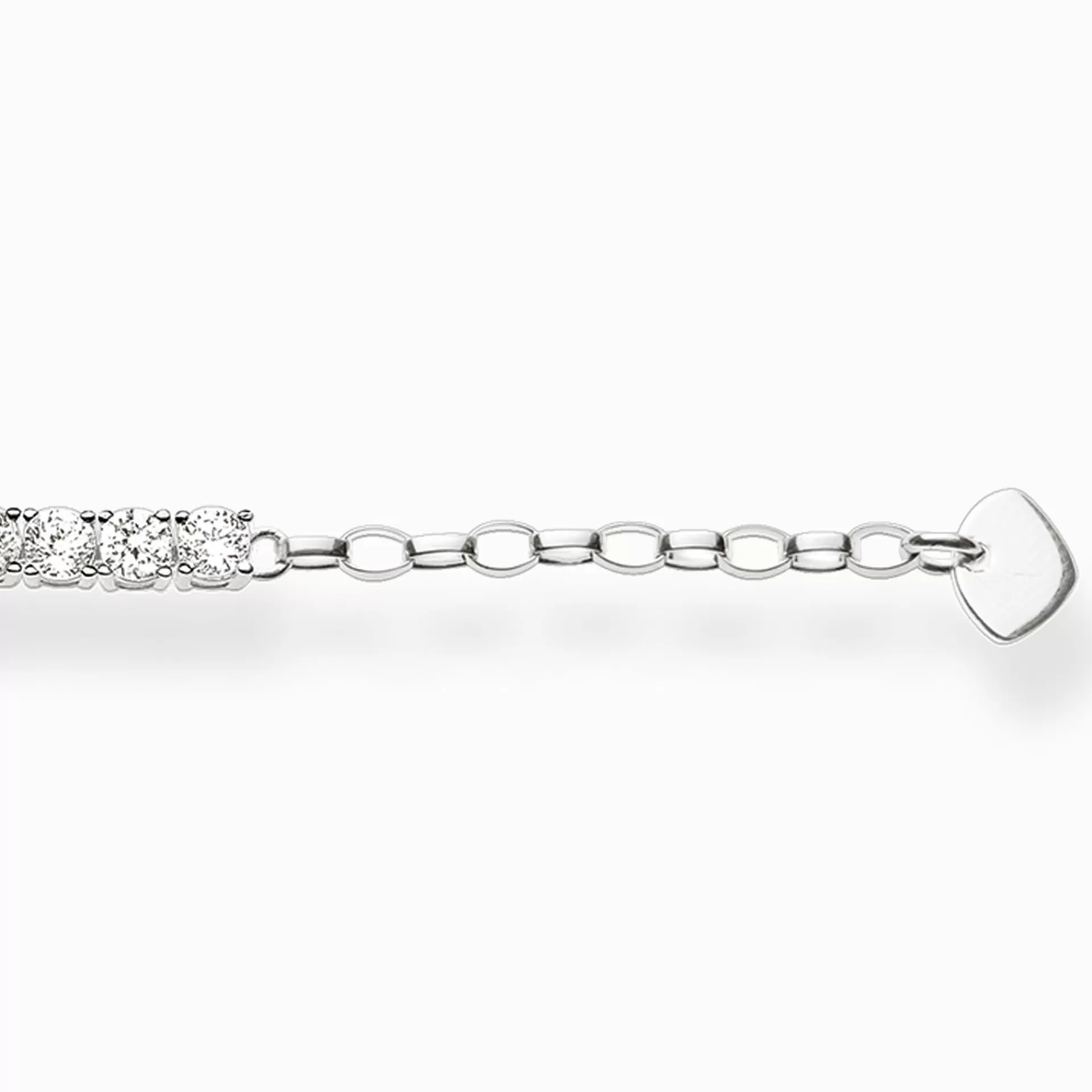 THOMAS SABO Armband | Återvunnet 925 silver<TENNISARMBAND MED VITA STENAR SILVER silverfargad, vit